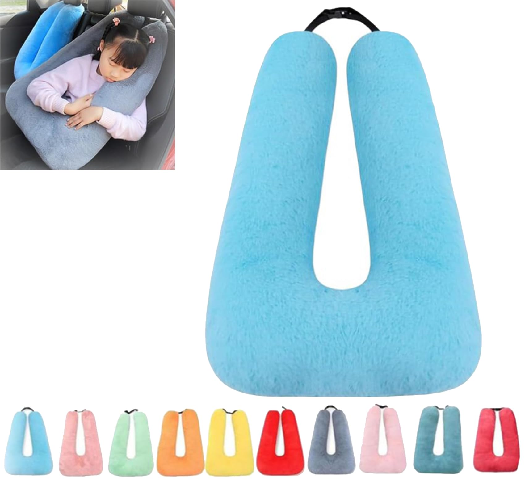 Traveling Car Pillow for Kids, Traveling Car Pillow, Car Pillow for Sleeping, Car Traveling Pillow for Kids, Head and Body Support U Shaped Pillow for Travel (C) von YODAOLI