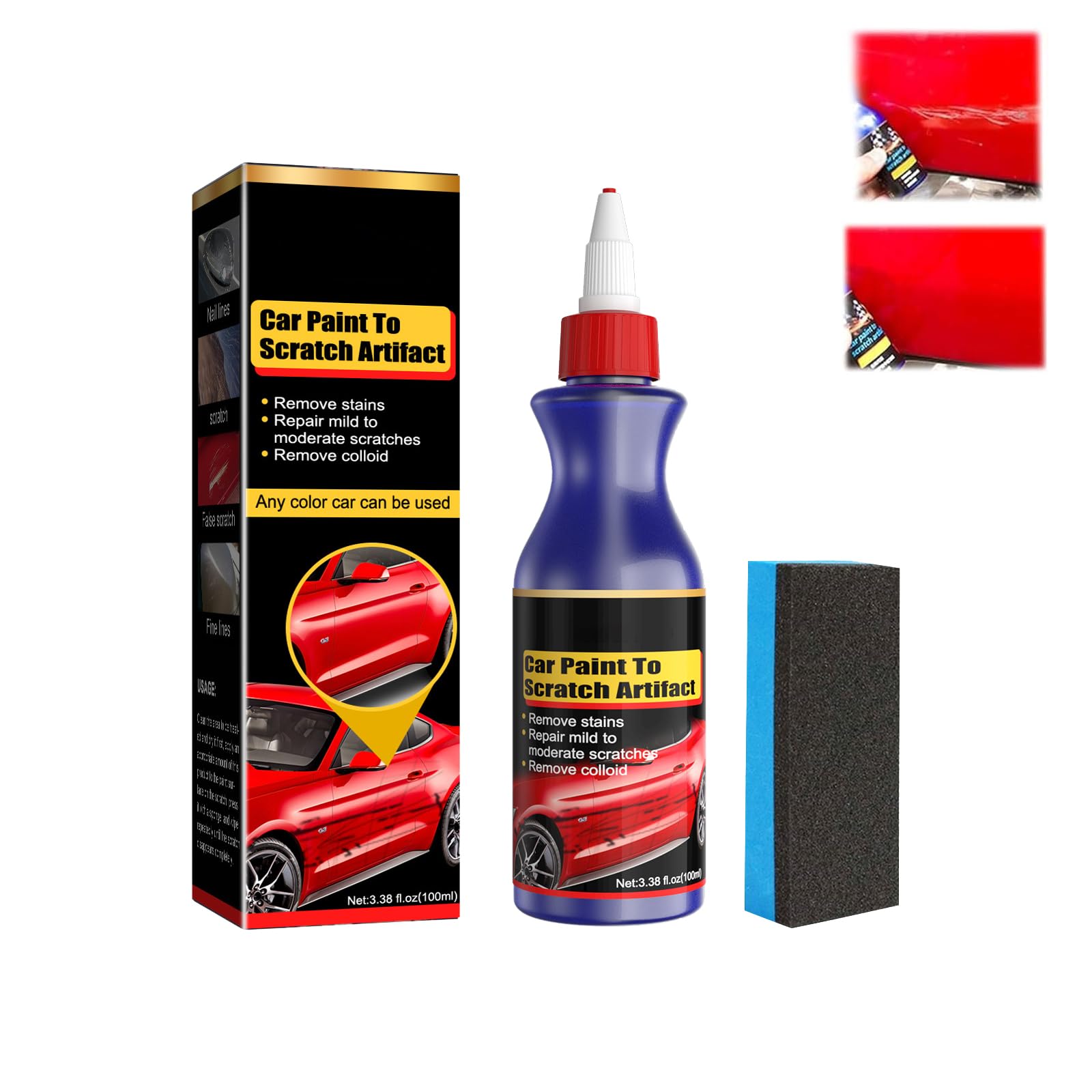 Dodorado Auto-Kratzer-Entferner, Autolack-Kratzer-Entferner, Kratzer- und Wirbel-Entferner, Schleifpaste für Autokratzer, Autokratzer-Reparaturpaste, Autolack zum Zerkratzen von Artefakten (1pcs) von YOENBG