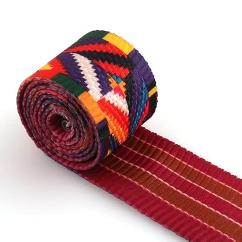 5 Yards 38 mm buntes Gurtband, Geldbörse, Band, Taschenriemen, Schlüsselanhänger, Gepäck, Gurtband, Seil, Hundehalsband, Leine von YOGAY