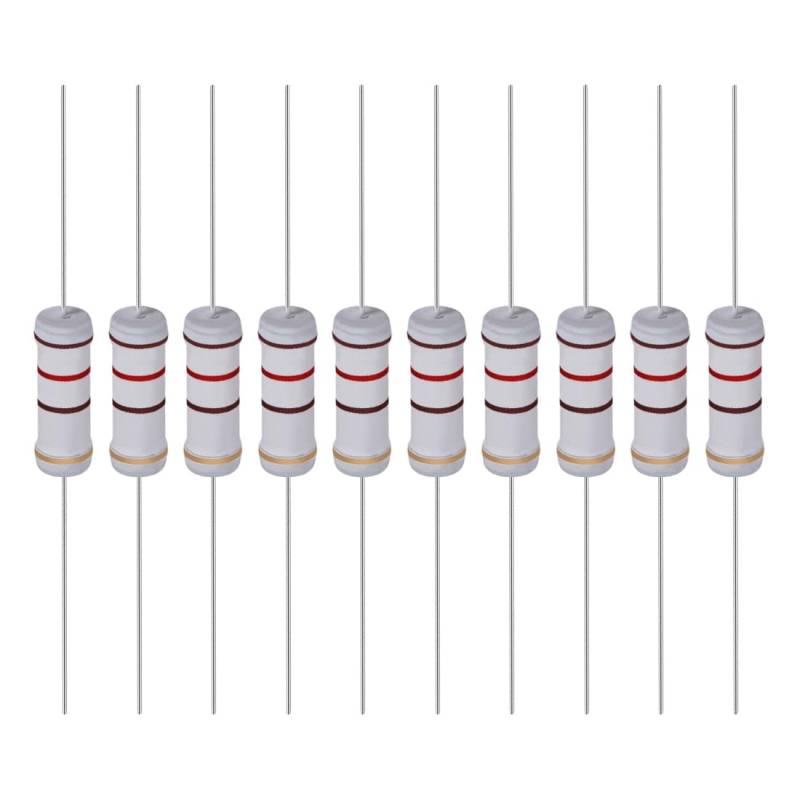 YOKIVE 20Stk Metall Oxide Folie Widerstände Achse Leitung Widerstand Behalten Normal Schaltkreis Betrieb Toll für Elektrisch Strom Ausrüstung (Grau 3W 120 Ohm) von YOKIVE