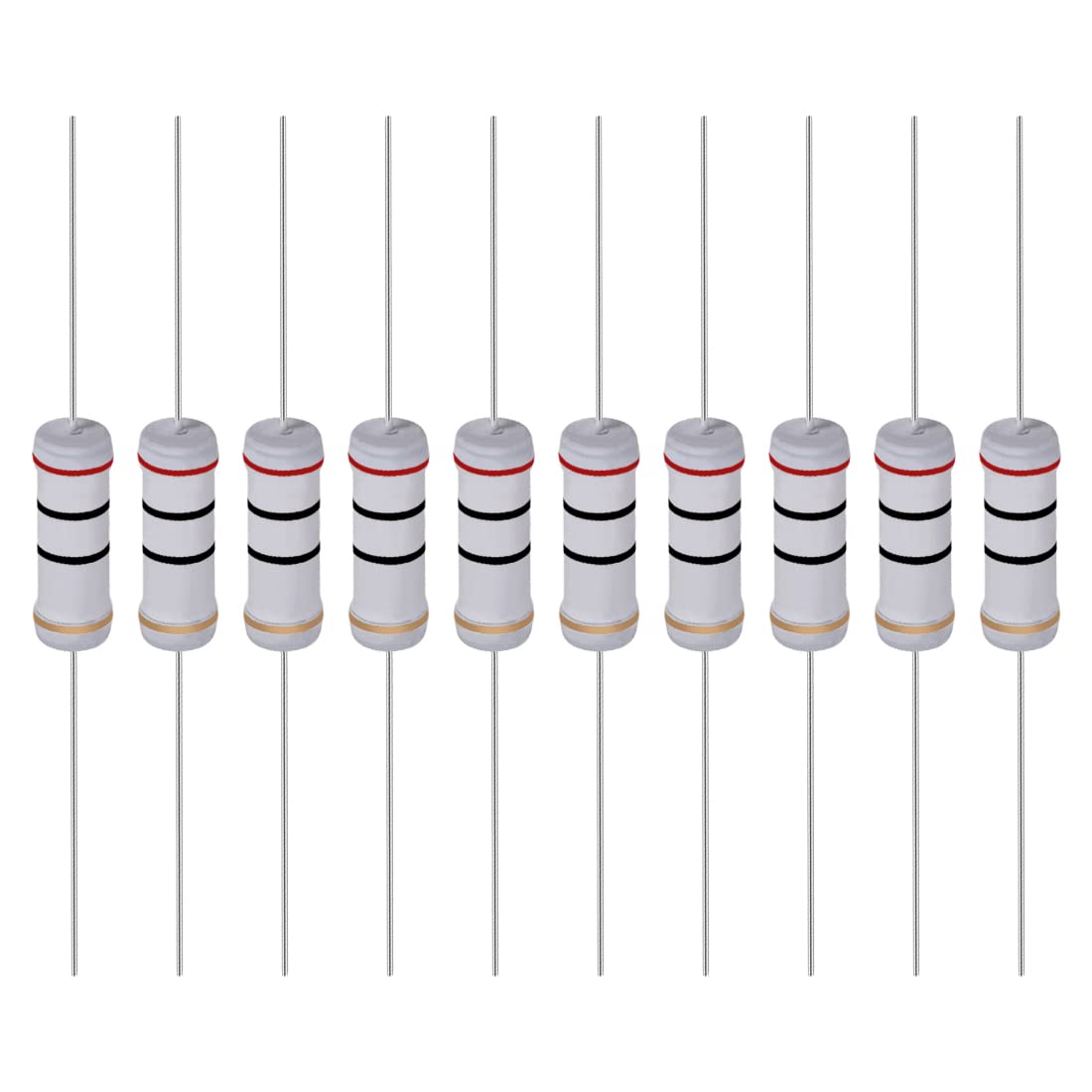 YOKIVE 20Stk Metall Oxidschicht Widerstände Achse Leitung Widerstand Halten Normalen Schaltungsbetrieb Groß für Elektrischer Strom Ausstattung (Grau 3W 20 Ohm) von YOKIVE