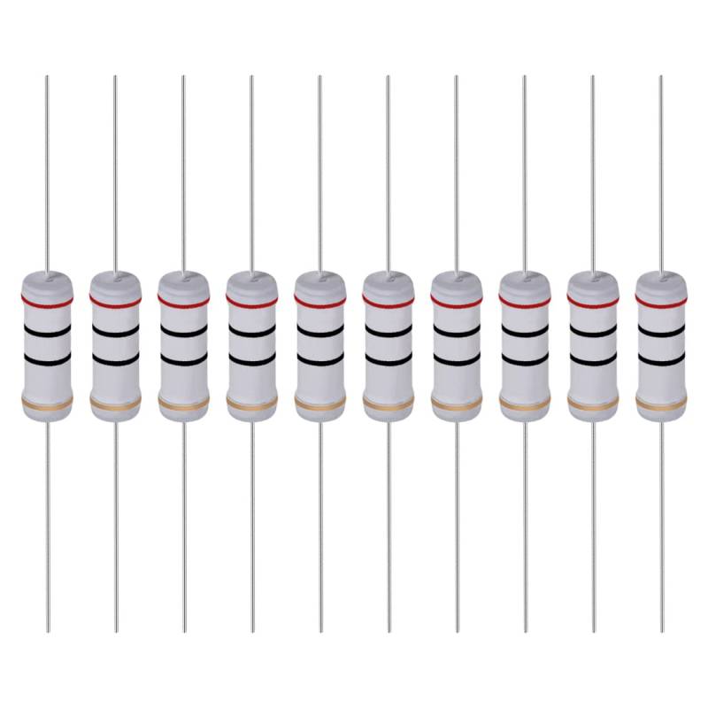 YOKIVE 20Stk Metall Oxidschicht Widerstände Achse Leitung Widerstand Halten Normalen Schaltungsbetrieb Groß für Elektrischer Strom Ausstattung (Grau 3W 20 Ohm) von YOKIVE