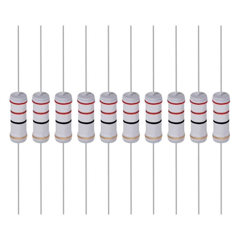 YOKIVE 20Stk Metall Oxidschicht Widerstände Achse Leitung Widerstand Halten Normalen Schaltungsbetrieb Groß für Elektrischer Strom Ausstattung (Grau 3W 22 Ohm) von YOKIVE