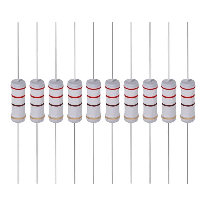 YOKIVE 20Stk Metall Oxidschicht Widerstände Achse Leitung Widerstand Halten Normalen Schaltungsbetrieb Groß für Elektrischer Strom Ausstattung (Grau 3W 220 Ohm) von YOKIVE