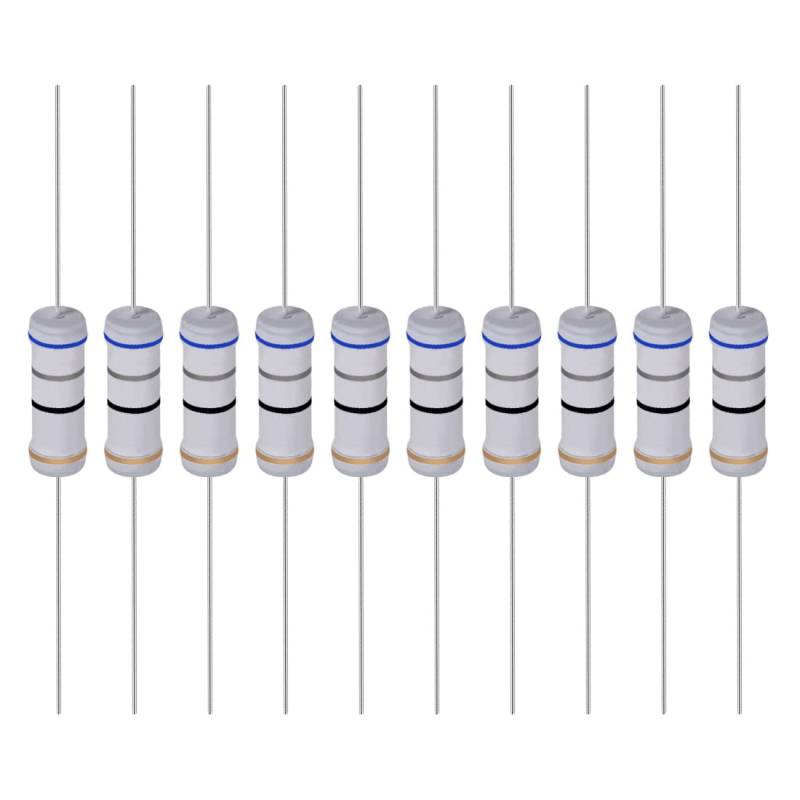 YOKIVE 20Stk Metall Oxidschicht Widerstände Achse Leitung Widerstand Halten Normalen Schaltungsbetrieb Groß für Elektrischer Strom Ausstattung (Grau 3W 68 Ohm) von YOKIVE