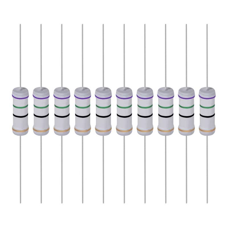 YOKIVE 20Stk Metall Oxidschicht Widerstände Achse Leitung Widerstand Halten Normalen Schaltungsbetrieb Groß für Elektrischer Strom Ausstattung (Grau 3W 75 Ohm) von YOKIVE