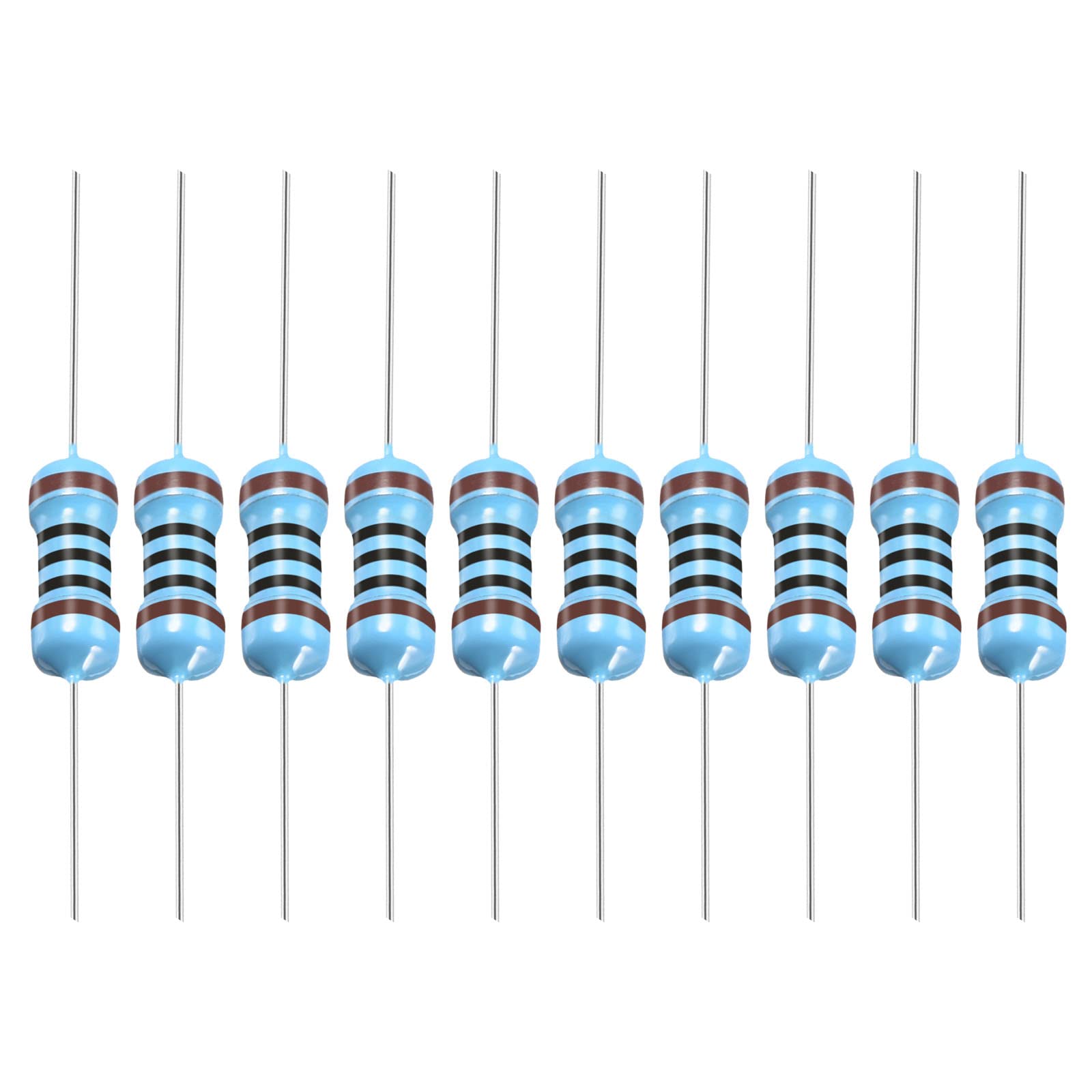 YOKIVE 300Stk Metall Schichtwiderstand 100 Ohm Widerstand mit 1/4W 1% Toleranz Gut für Basteln Elektronisch Projekte (5 Farbe Bänder 5.8±0.5mm) von YOKIVE