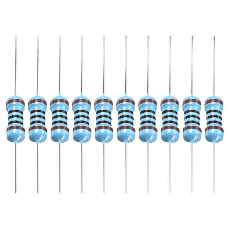 YOKIVE 300Stk Metall Schichtwiderstand 100 Ohm Widerstand mit 1/4W 1% Toleranz Gut für Basteln Elektronisch Projekte (5 Farbe Bänder 5.8±0.5mm) von YOKIVE