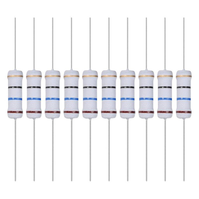 YOKIVE 30Stk Metall Oxidschicht Widerstände Achse Leitung Widerstand Halten Normalen Schaltungsbetrieb Groß für Elektrischer Strom Ausstattung (Grau 2W 16 Ohm) von YOKIVE