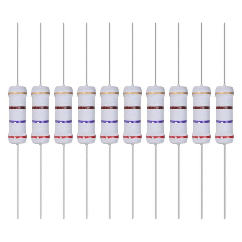 YOKIVE 30Stk Metall Oxidschicht Widerstände Achse Leitung Widerstand Halten Normalen Schaltungsbetrieb Groß für Elektrischer Strom Ausstattung (Grau 2W 270 Ohm) von YOKIVE