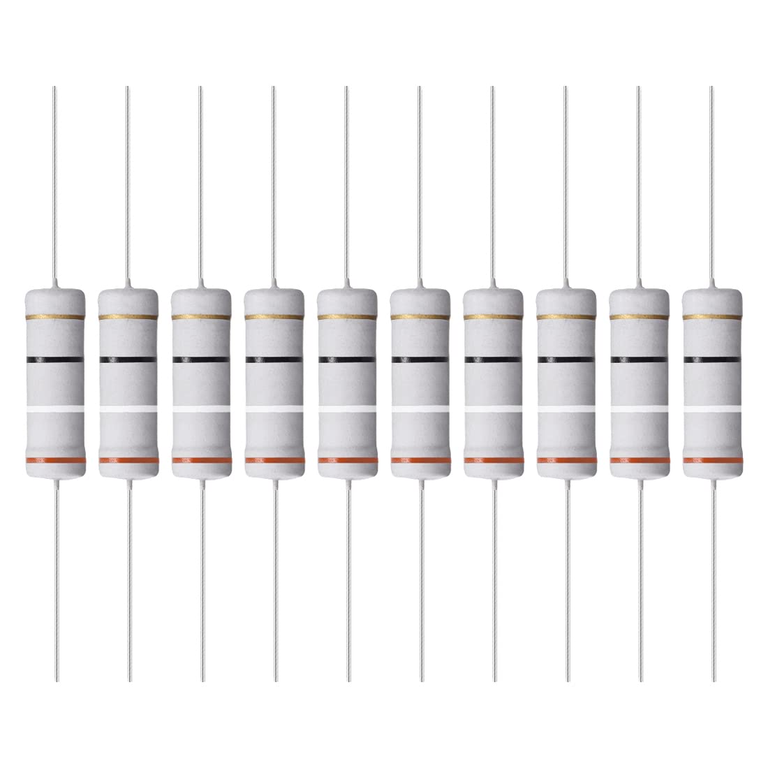 YOKIVE 30Stk Metall Oxidschicht Widerstände Achse Leitung Widerstand Halten Normalen Schaltungsbetrieb Groß für Elektrischer Strom Ausstattung (Grau 5W 39 Ohm) von YOKIVE