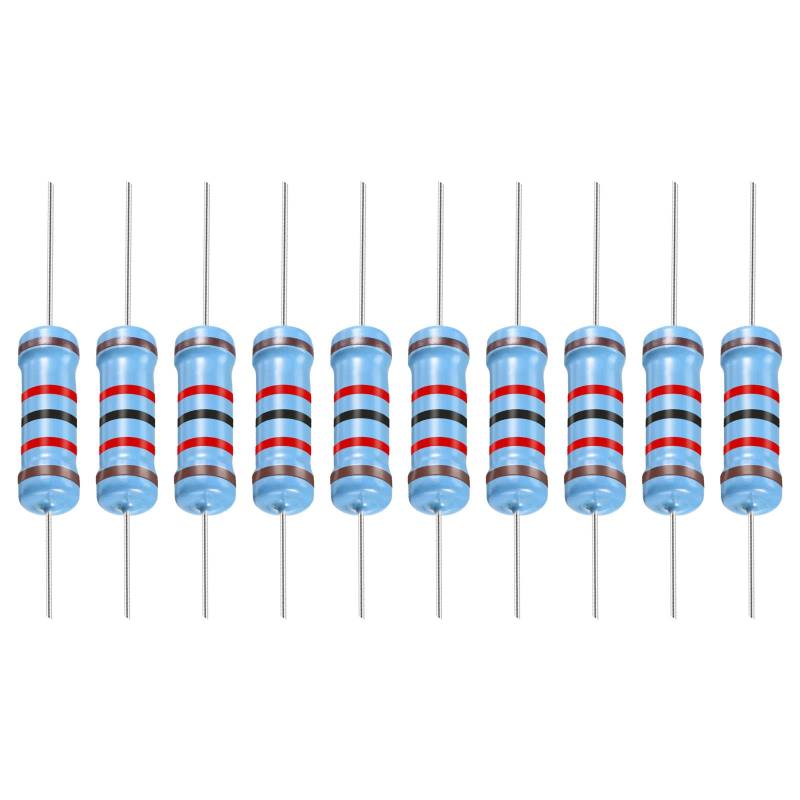 YOKIVE 30Stk Metall Schichtwiderstand 12K Ohm Widerstand mit 2W 1% Toleranz Gut für Basteln Elektronisch Projekte (5 Farbe Bänder 15.5+/-1mm) von YOKIVE