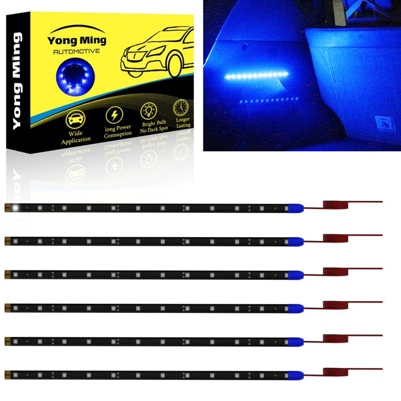 YONGMING 30 cm Lampe für Auto, Innenraum, LED-Streifen, Motorrad, Dekorationsset für Stoßstange, flexibel, wasserdicht, LED-Streifen unter der Kiste von YONGMING