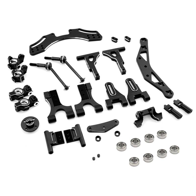 YONMFRDS RC Autoteile Für 3Racing Für Sakura D5 1/10#SKD5-S01BK Metall-Lenkungsaufhängungs-Upgrade-Kit CVD-Stoßdämpfer Unterarm-Lenkbecher RC-Autoteile(Set) von YONMFRDS