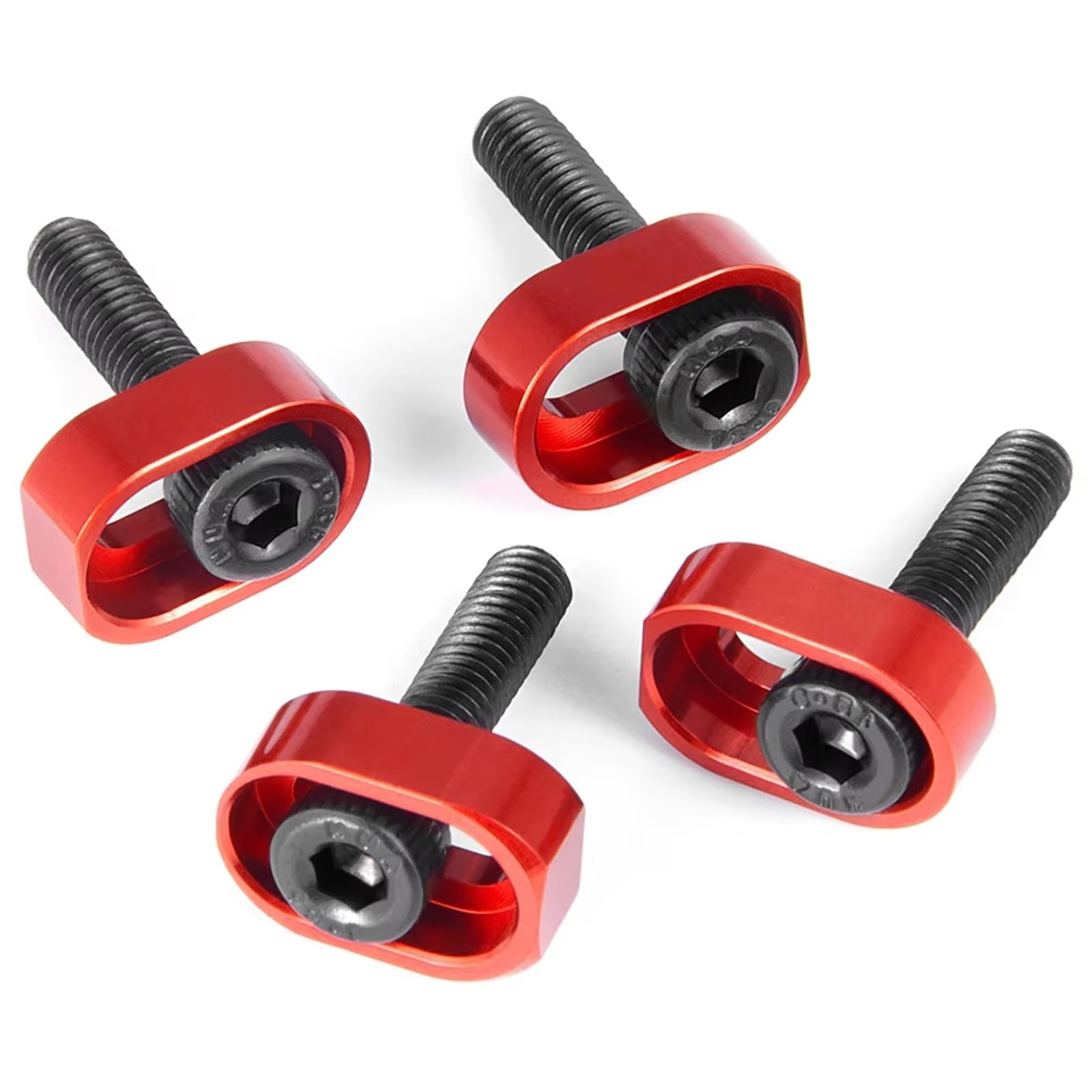 YONMFRDS RC Autoteile Für 6S/8S Für X-Maxx 1/5 RC Auto Für Monster Truck Modell Upgrade Teile Aluminium Legierung Motor Halterung Oval Unterlegscheiben Mit Schrauben Auto Zubehör 4Pcs(Red) von YONMFRDS