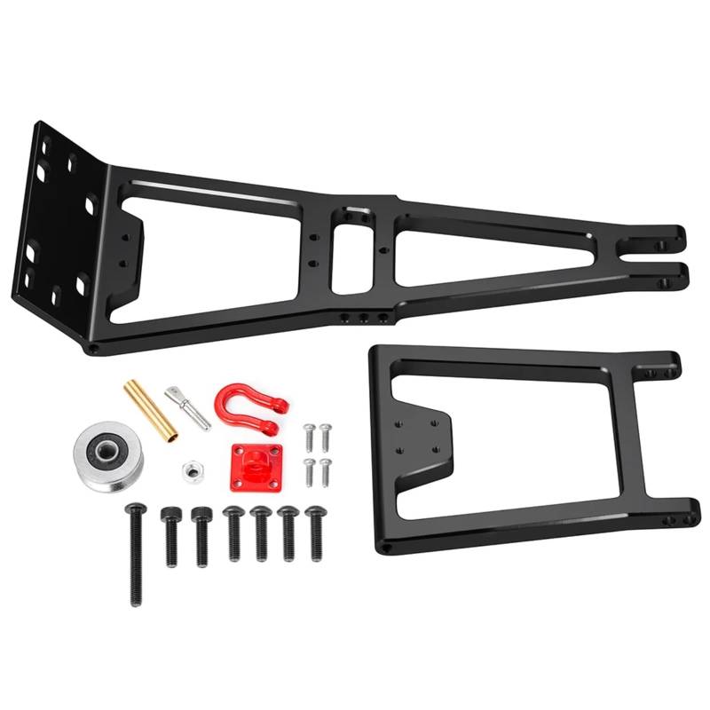 YONMFRDS RC Autoteile Für Axial Für SCX10 D90 Für TRX-4 Für Capra Für LCG 1/10 RC Auto Upgrade Teile Zubehör Winde Abschleppwagen Abschleppwagen Kran Arm Kit DIY Werkzeug(Black) von YONMFRDS