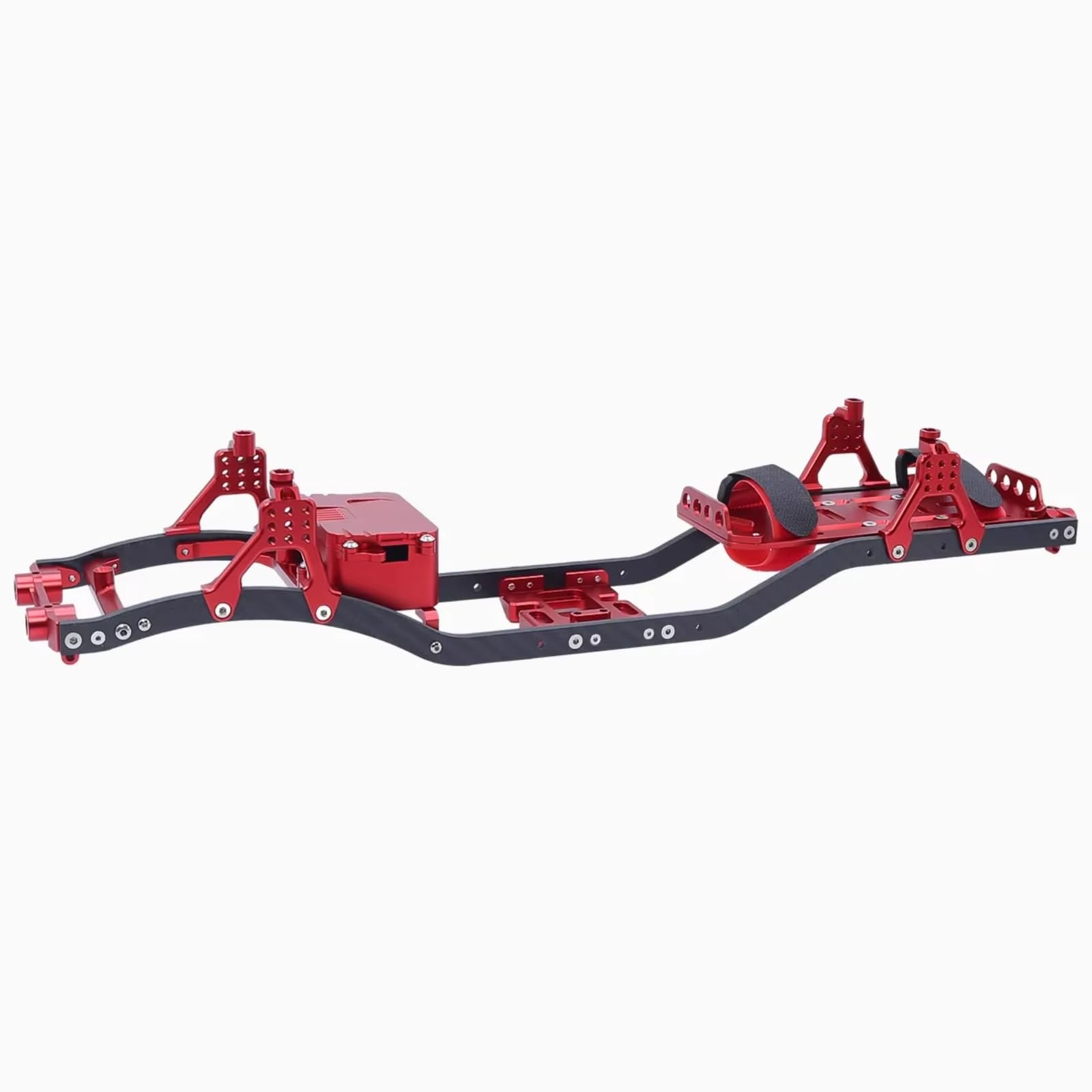 YONMFRDS RC Autoteile Für Axial Für SCX10 II 90046 D90 1/10 RC Crawler Auto 275/313/324mm Radstand Carbon Faser Für Chassis Träger Rahmen Upgrade Teile(Red) von YONMFRDS