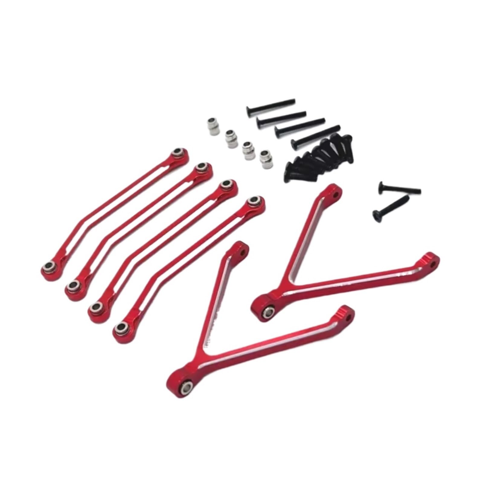 YONMFRDS RC Autoteile Für FMS Für FCX24 1/24 Metall Für Chassis Links Zugstangen Spurstangen RC Crawler Auto Upgrades Teile Zubehör Ersatz Teile(Red) von YONMFRDS