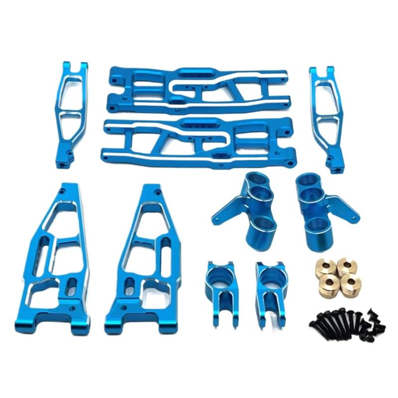 YONMFRDS RC Autoteile Für FS Für Racing Für Tank Für Atom Sharks Leopard Für Focus 6S 1/8 Metall Vorder- Und Hinterradaufhängung Lenkblock RC Auto Upgrade Teile(Blue) von YONMFRDS