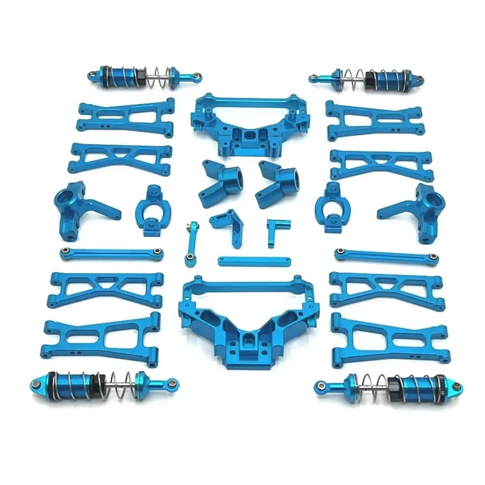 YONMFRDS RC Autoteile Für HS 1/14 14321 14322 14331 14332 14421 14422 14431 14432 C8802 Für YDJ-D879 Stoßdämpfer Schwingarme Lenkbecher RC Autoteile Metall Upgrade Zubehör(Blue) von YONMFRDS