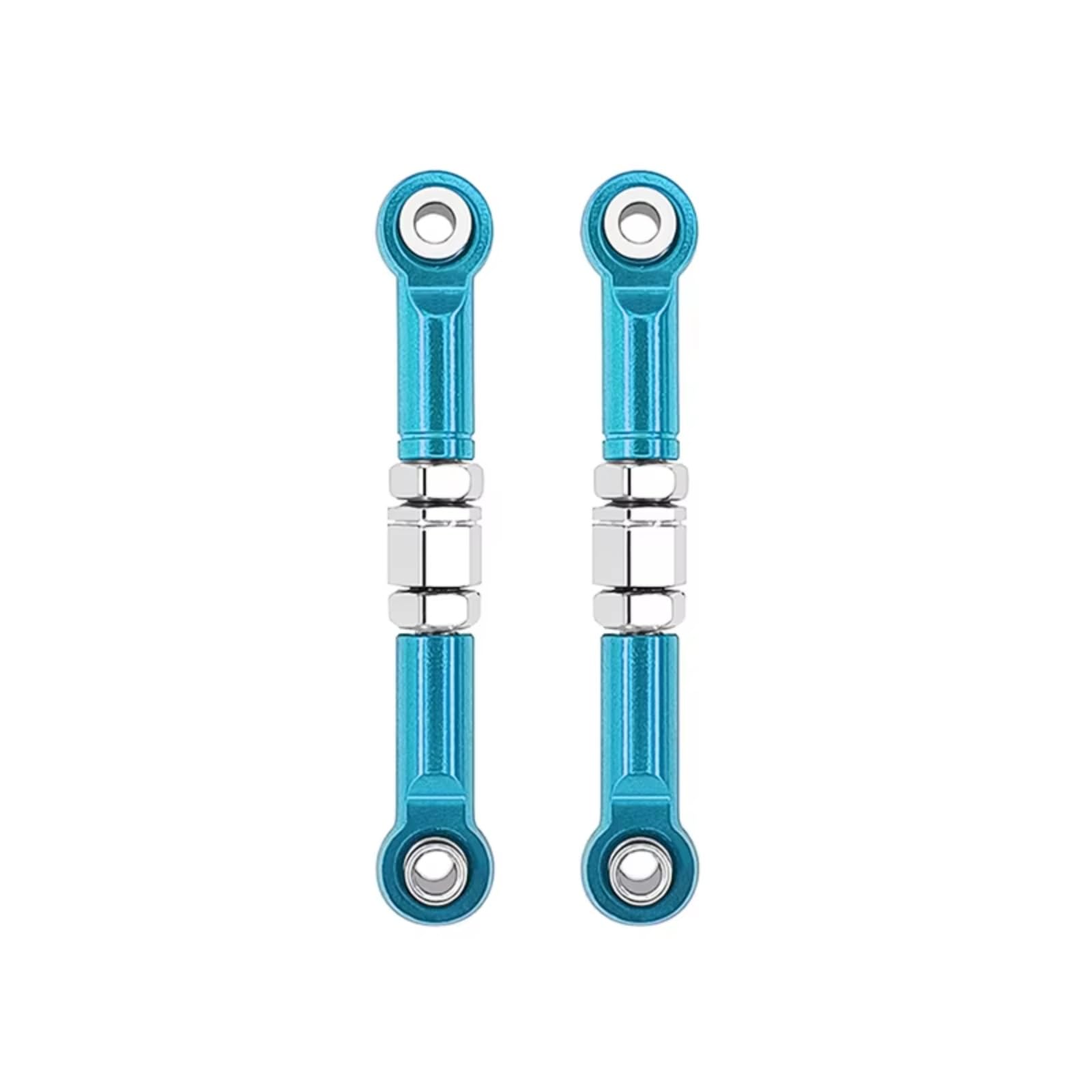 YONMFRDS RC Autoteile Für MJX Für H16 16207 16208 16209 16210 1/16 2 Stücke Metall Front Steering Rod Lenkung Links RC Auto Upgrades Teile Zubehör(Blue) von YONMFRDS