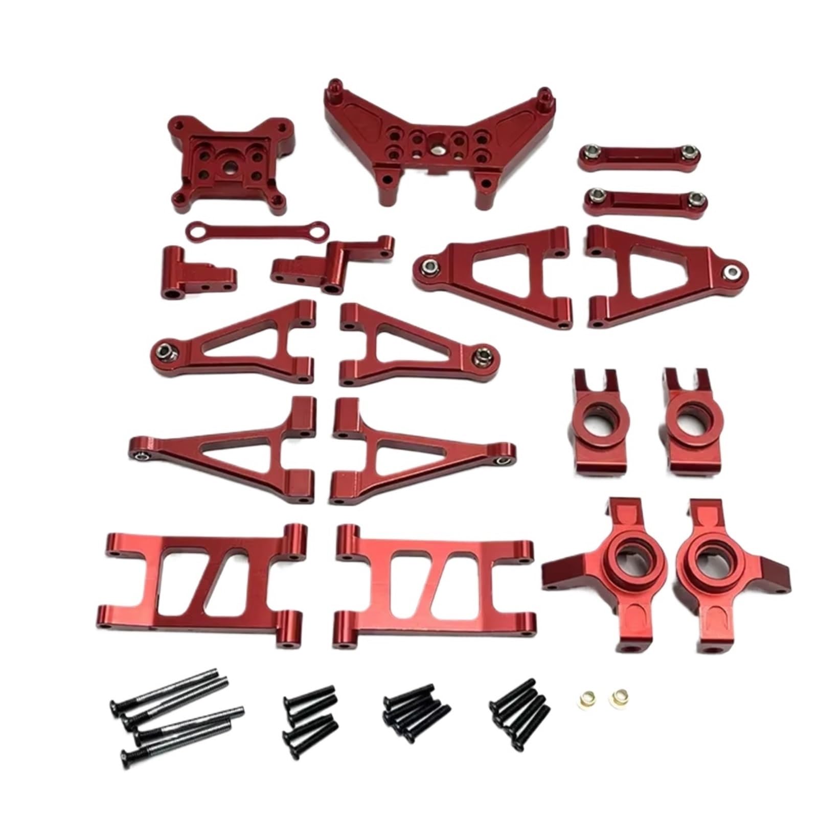 YONMFRDS RC Autoteile Für MJX Für Hyper Go 14301 14302 14301 1/14 RC Auto Metall Seering Montage Lenkung Block Hinten Naben Etc Upgrades Teile Zubehör(Red) von YONMFRDS