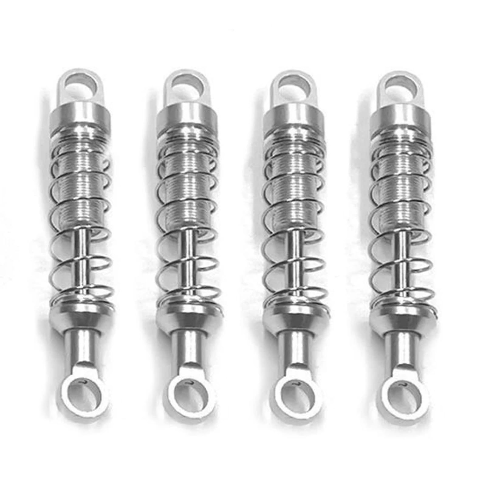 YONMFRDS RC Autoteile Für MN 1/12 Für MN78 Für MN168 RC Auto Teile Metall Upgrade Nicht-Hydraulische Externe Für Frühling Stoßdämpfer Set RC Auto Zubehör(Silver) von YONMFRDS