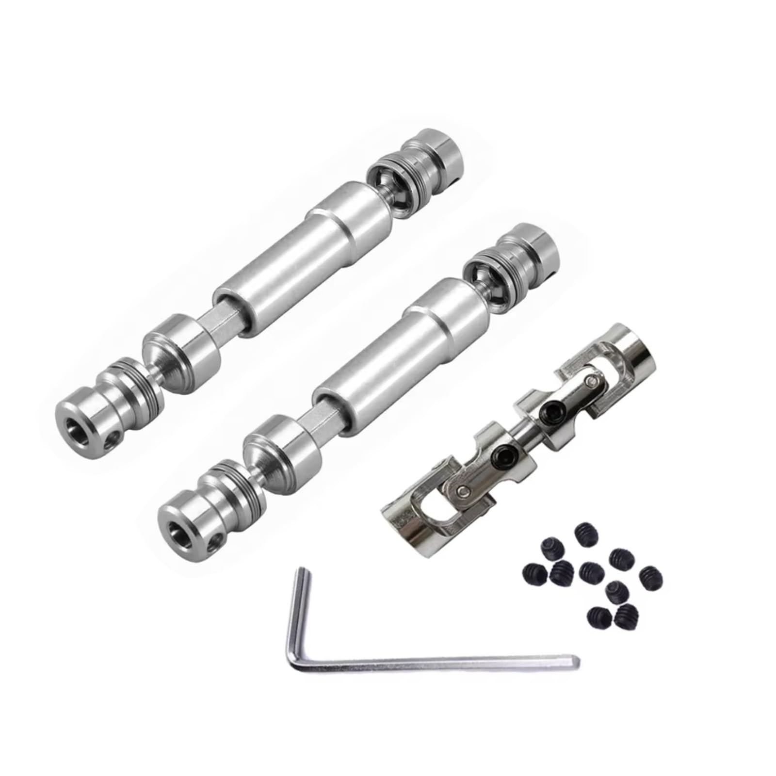 YONMFRDS RC Autoteile Für MN Für MN128 MN86 MN86S MN86K MN86KS G500 1/12 3 Stücke Metall Antriebswelle CVD Antriebswelle RC Auto Upgrade Teile Zubehör(Silver) von YONMFRDS