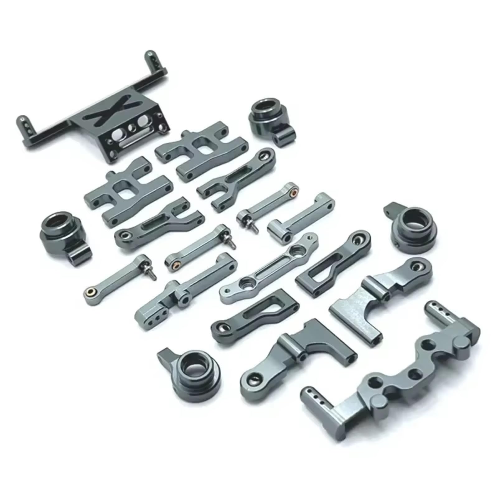 YONMFRDS RC Autoteile Für MN Für MN38 1/16 Metall Upgrade Für Schwingarm Lenkbecher Gefährdete Teile Set Für RC Auto Upgrade Teile Zubehör Ersatz(Gray) von YONMFRDS