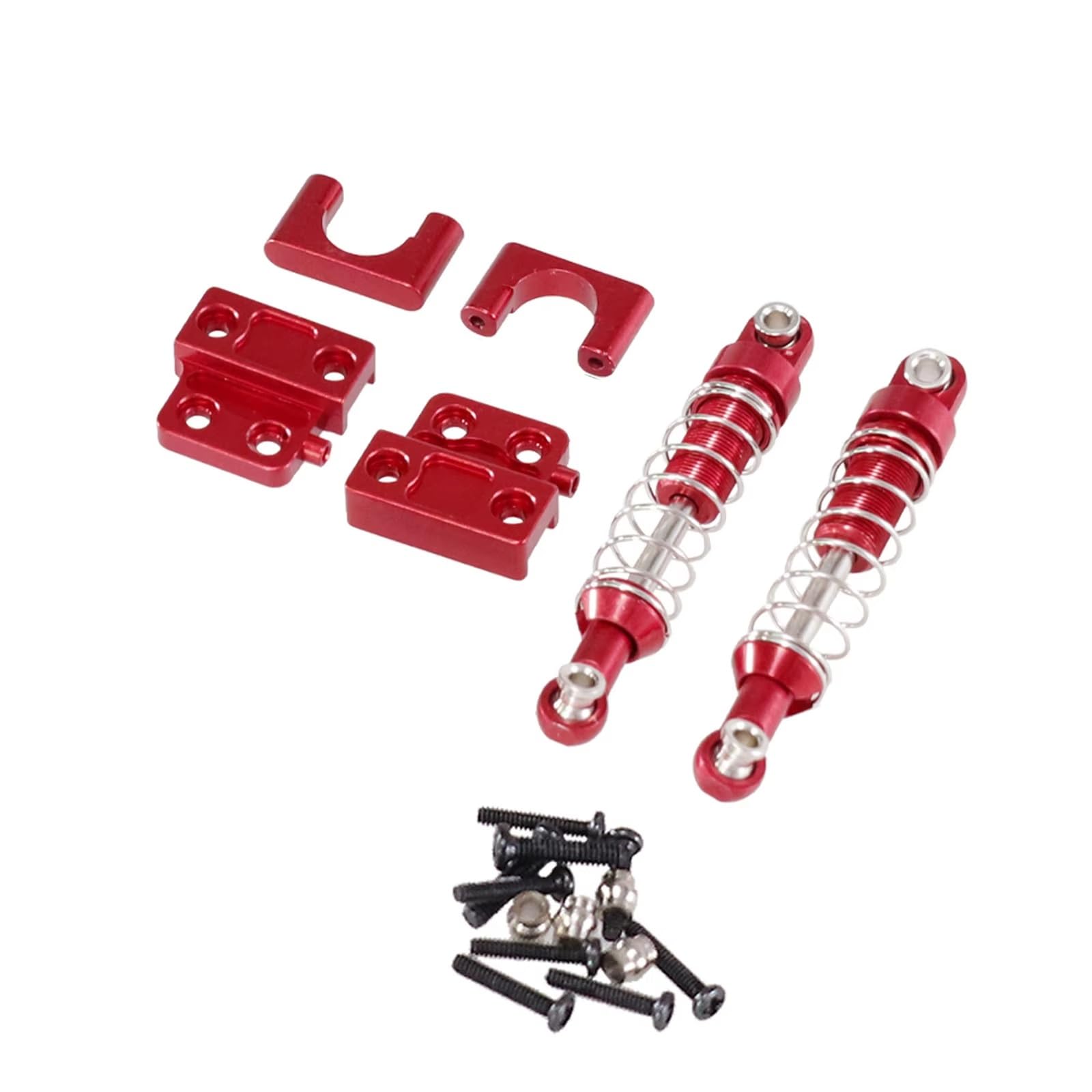 YONMFRDS RC Autoteile Für MN Für MN82 LC79 1/12 RC Auto Metall Hinterachse Befestigungsteile Hinterer Stoßdämpfer Upgrade Zubehör Ersatzteile(Red) von YONMFRDS