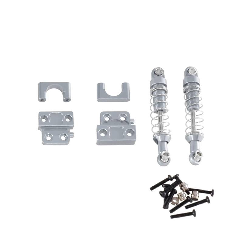 YONMFRDS RC Autoteile Für MN Für MN82 LC79 1/12 RC Auto Metall Hinterachse Befestigungsteile Hinterer Stoßdämpfer Upgrade Zubehör Ersatzteile(Silver) von YONMFRDS