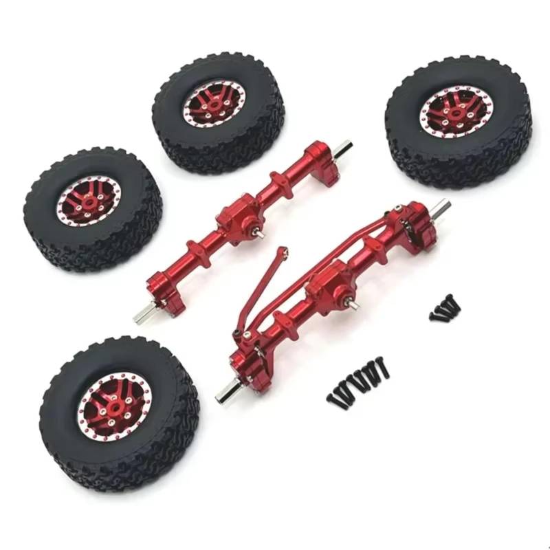 YONMFRDS RC Autoteile Für MN Für MN82 LC79 Für MN78 D90 D91 D96 99S RC Fernbedienungssteuerungsteile Upgrade Vorder- Und Hinterachse Räder(Red) von YONMFRDS