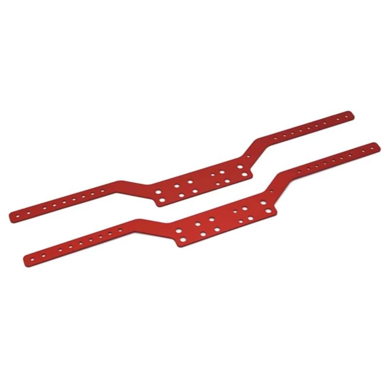 YONMFRDS RC Autoteile Für MN78 Für MN168 1/12 2 Stücke Metall Für Chassis Strahl Träger Seite Rahmen Für Chassis RC Auto Upgrade Teile Zubehör(Red) von YONMFRDS