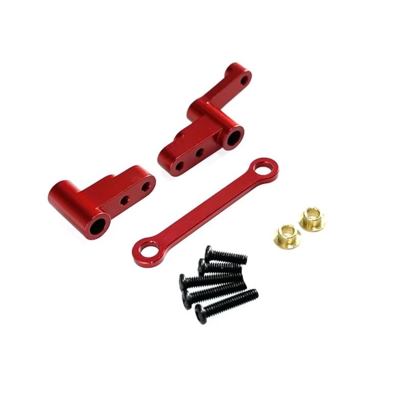 YONMFRDS RC Autoteile Für Mjx Für Hyper Go 1/14 14301 14302 Fernbedienung Auto Modifizierte Zubehörteile Upgrade Metall Lenkung Gruppe Übertragung Komponenten(Red) von YONMFRDS