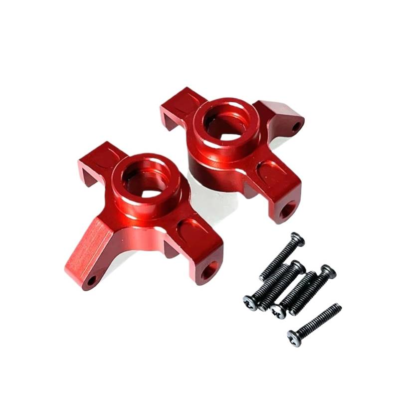 YONMFRDS RC Autoteile Für Mxj Für Hyper Go 1/14 14301 14302 Fernbedienung Auto Modifizierte Zubehörteile Verbesserter Metall-Lenkbecherblock(Red) von YONMFRDS