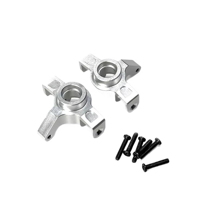 YONMFRDS RC Autoteile Für Mxj Für Hyper Go 1/14 14301 14302 Fernbedienung Auto Modifizierte Zubehörteile Verbesserter Metall-Lenkbecherblock(Silver) von YONMFRDS