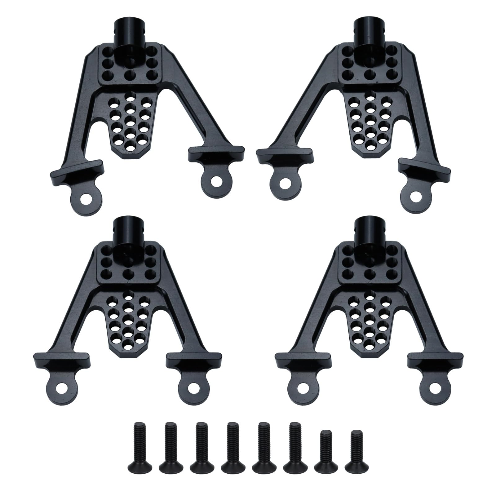 YONMFRDS RC Autoteile Für SCX10 Achse 1/10 Fernbedienung Track Auto 1 Set Von Vorne Und Hinten Stoßdämpfer Dämpfer Montage Beiträge Lift Teile(Black) von YONMFRDS