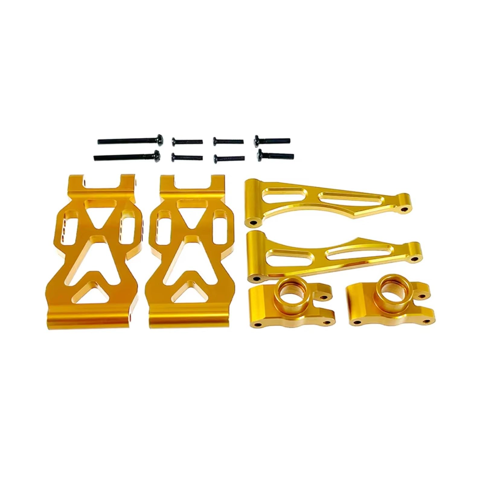 YONMFRDS RC Autoteile Für SCY 16101 16102 Pro 16103 RC Auto Metall Querlenker Rad Für Sitz Hinterachse Für Sitz Upgrade Metall Teile Zubehör(Yellow) von YONMFRDS