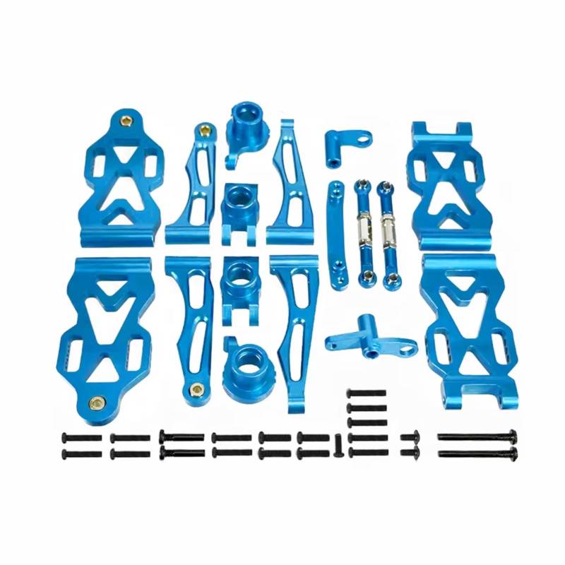 YONMFRDS RC Autoteile Für SCY 16101 16102Pro 16103 RC Auto Upgrade Metallteile Zubehör Aluminiumlegierung Querlenkerrad Für Sitzlenkbechersatz(Blue) von YONMFRDS