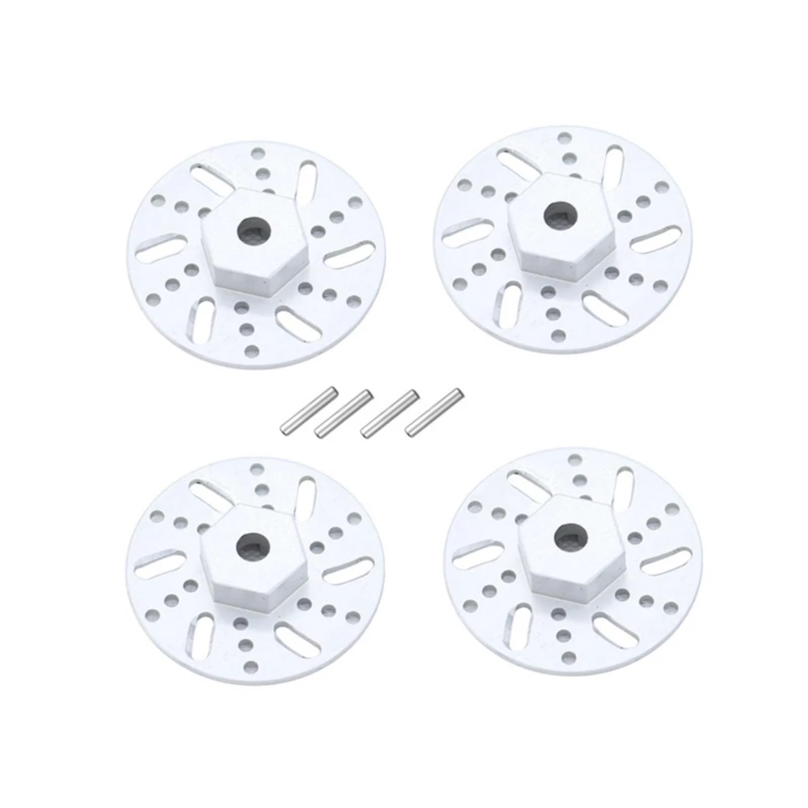 YONMFRDS RC Autoteile Für SG1603 Für SG1604 Für SG1605 SG1606 Für Udirc UD1601 UD1602 UD1603 UD1604 UD1607 1/16 4Pcs RC Auto Metall 9Mm Rad Hex Bremsscheibe Teile(Silver) von YONMFRDS