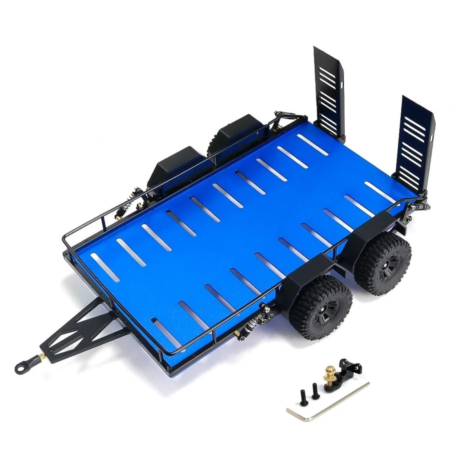 YONMFRDS RC Autoteile Für TRX4M Für TRX4-M 1/18 Metall Anhänger Auto Fracht Träger RC Crawler Auto Upgrade Teile Modifizierte Zubehör Ersatz DIY Teile(Blue) von YONMFRDS