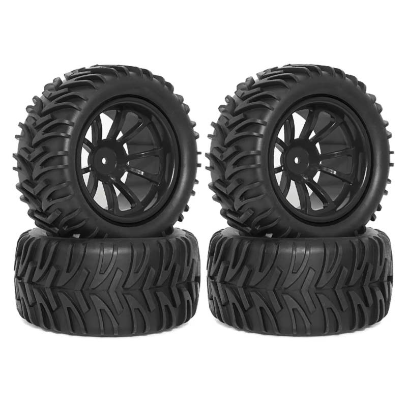 YONMFRDS RC Autoteile Für Traxxas Für Arrma Für Redcat Für HSP Für HPI Für Tamiya Für Kyosho 1/10 128 MM RC Monster Truck Für Buggy-Reifen Radschaumeinlagen 12 Mm Sechskant(Black) von YONMFRDS