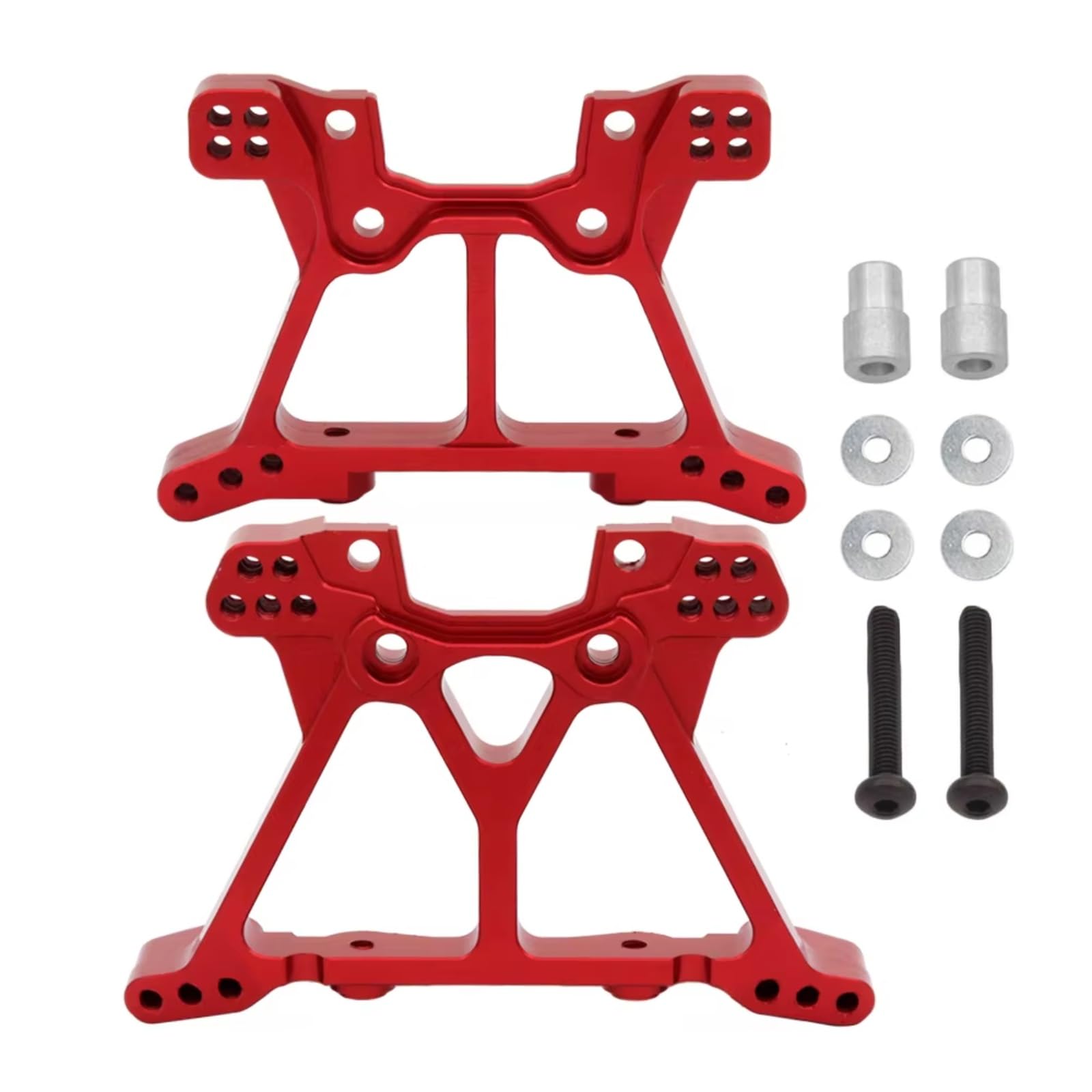 YONMFRDS RC Autoteile Für Traxxas Für Slash 4x4 4WD 1/10 Metall Vorne Hinten Shock Tower Set 6838 6839 RC Auto Ersatz Upgrade Teile Ersatz Teile(Red) von YONMFRDS