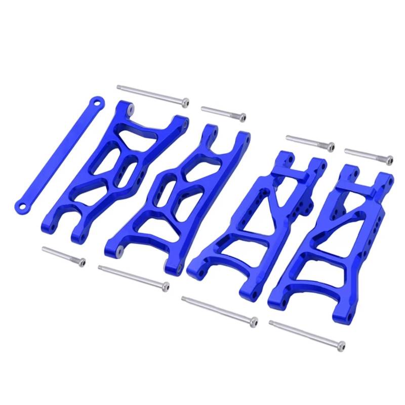 YONMFRDS RC Autoteile Für Traxxas Für Slash Für 2WD Für VXL Für Nitro Für Slash Für Rustler Für Raptor 1/10 Metall Vorne Hinten Suspension Arm Set RC Auto Upgrades Teile(Blue) von YONMFRDS