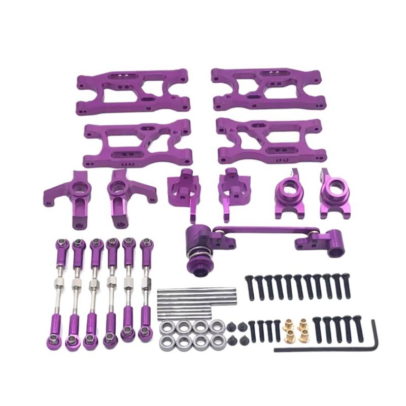 YONMFRDS RC Autoteile Für WLtoys 14400001-02 144010 124016 124017 124018 124019 Für Rlaarlo 1/14 1/12 Für AMX-12 LC 1/14 Für Racing RC Auto Verbesserte Teile Zubehör(Purple) von YONMFRDS