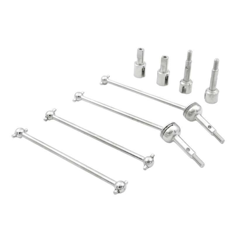 YONMFRDS RC Autoteile Für WLtoys 144001 124018 124019 RC Auto Upgrade Teile ACCS Metall Vorne Hinten CVD Antriebswelle Hund Knochen Achse Differential Tasse(Silver) von YONMFRDS