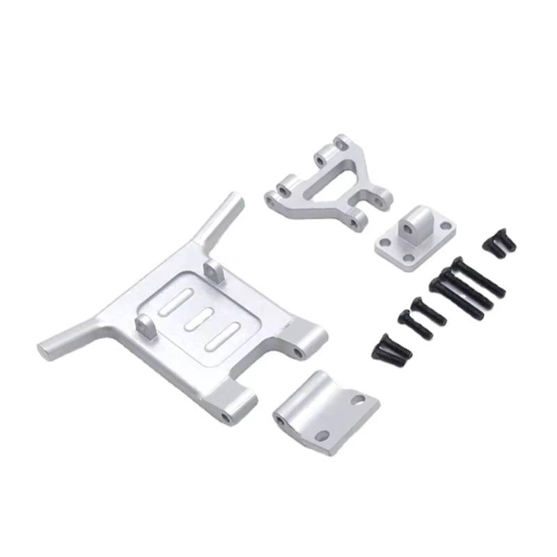 YONMFRDS RC Autoteile Für WLtoys 144001 144002 124016 124017 124018 124019 RC Auto Für Universal Metall Upgrade Front Stoßstange Modifikation(Silver) von YONMFRDS