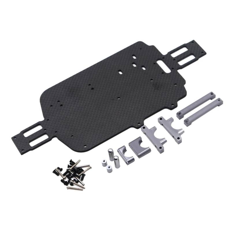 YONMFRDS RC Autoteile Für WLtoys 184011 A949 A959 A969 A979 K929 A959-B A979-B 1/18 Carbon Faser Für Chassis Kit RC Auto Upgrade Teile Geändert Zubehör(Grey) von YONMFRDS