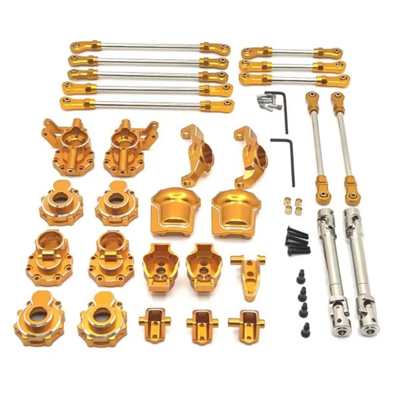 YONMFRDS RC Autoteile Für WLtoys Für 104006 104010 104020 104026 Vordere Hintere Achse Lenkung Pull Stange Cup C Für Sitzstab -Befestigungskomponenten Antriebswellen(Yellow) von YONMFRDS