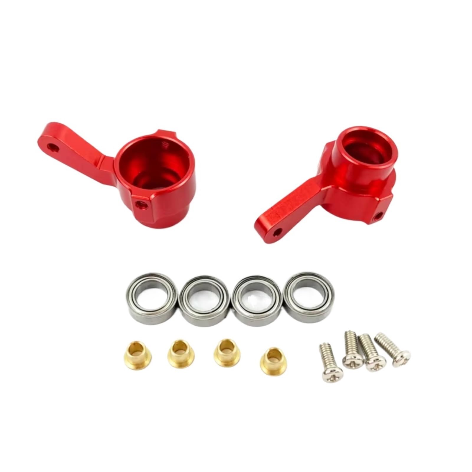 YONMFRDS RC Autoteile Für WPL C14 C24 C34 C44 B14 B1 B16 B24 B36 Für MN D90 D91 Für MN99S Metall Vorderachse Brücke Lenkung Tasse Turn Cup Kit RC Auto Ersatzteile(Red) von YONMFRDS